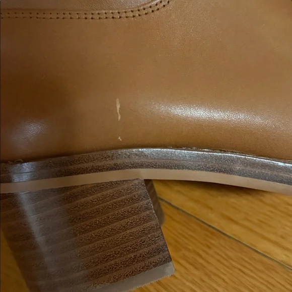 J. Crew leather block heel boots sz 8
